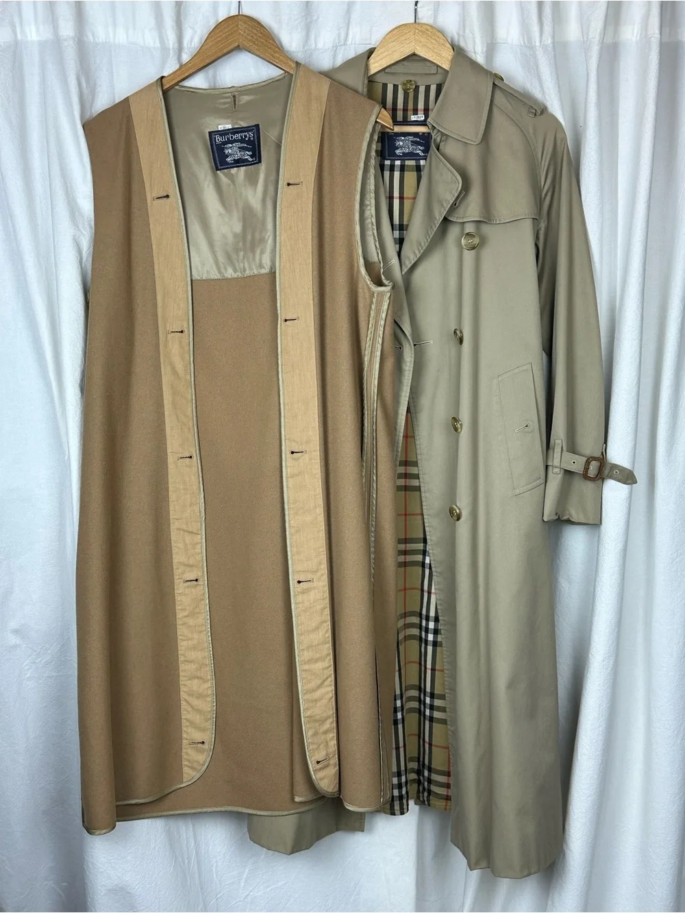Vintage Burberry Trench Coat & Wool Lining Insert - Picture 3 of 12